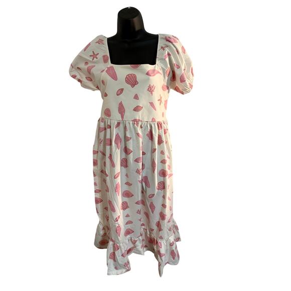 Monica & Andy Lounge Organic Cotton Seashell Dress Small Or Medium EUC - Picture 4 of 6